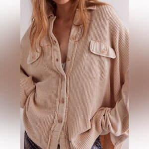 Free People One Scout Jacket Waffle Shacket